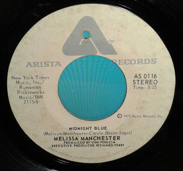 7-дюймовая пластинка MELISSA MANCHESTER Midnight Blue I Got Eyes AS0116 Arista 1975 США Рок Б/у