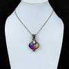 Подвеска Rainbow Solar Quartz Druzy, подвеска Rainbow Moonstone, подвеска из медной проволоки, обернутая драгоценным камнем, медные украшения для подарка, ювелирные изделия ручной работы