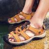 2025 New Large Size Men's Sandals Beach Sandals Microfiber Leather Bag Head Anti-collision Outdoor Creek Shoes Men