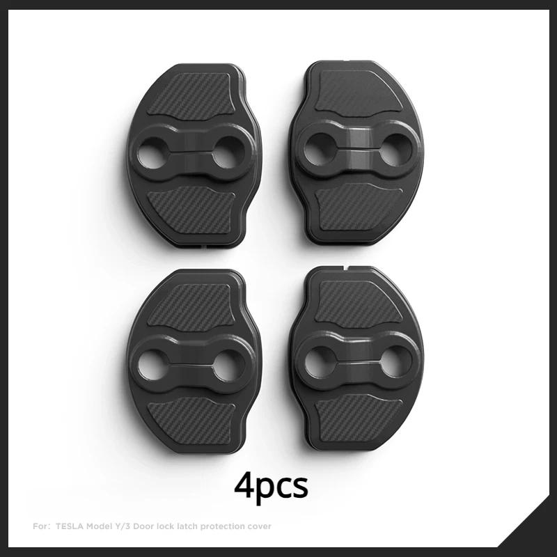 4 шт. Автомобильная дверная демпфирующая подушка для бесшумной работы, силиконовая накладка на пряжку дверного замка для Tesla Model Y/3/3+ Highland 2017-2024, автомобильные аксессуары