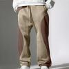 Мужские спортивные брюки с петлями, Повседневные брюки с цветными блоками, Мужские свободные брюки