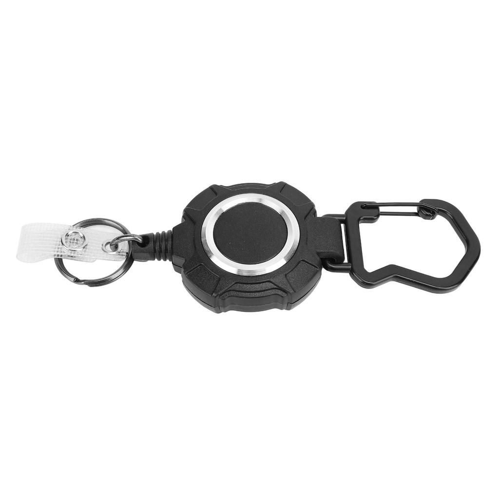 Выдвижной брелок для ключей, предотвращающий кражу, 1 мм, нержавеющая сталь, проволока, карабин, держатель для удостоверения личности