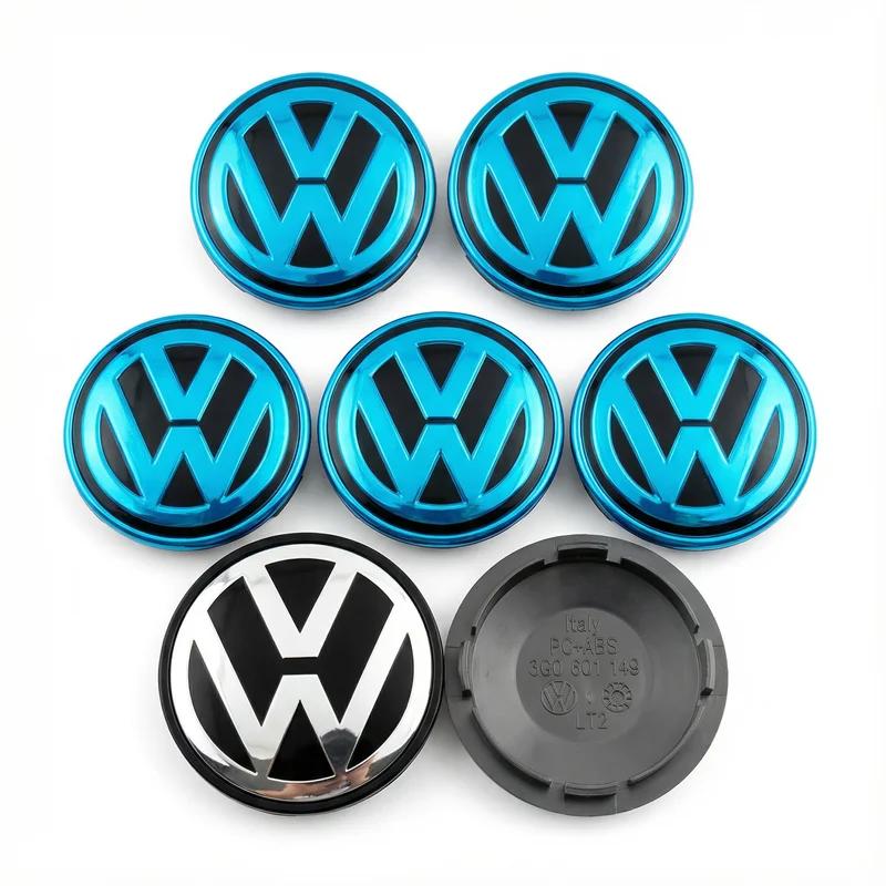 HIJK1 4pcs 55mm 56mm 65mm 70mm 76mm Car Wheel Center Caps Hubcap Cover for VW Volkswagen Jetta MK5 Golf Passat styling 3B7601171