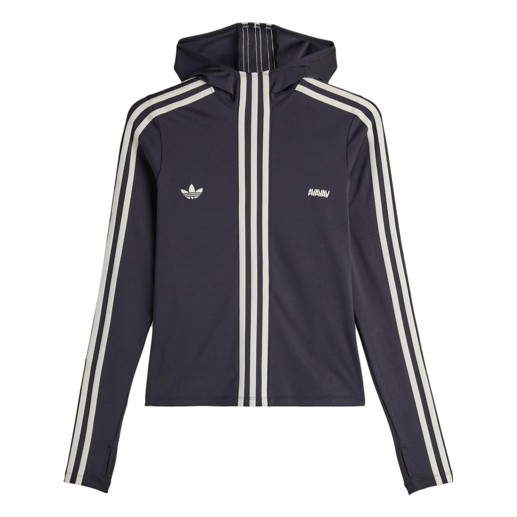 Adidas Originals Avavav Collaboration Fw24 Slim Fit Striped Comfortable Jacket Unisex Jacket Black JG1426