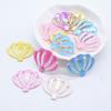 50Pcs 28*25mm Bling AB Cloth Shell Appliques Sea Animal Patches for DIY Clothes Hat Headwear Bowknot Bow Decor Accessories