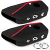 OLLEN 2PCS Soft Silicone Key Fob Cover, Fit for BMW  2024 2025 2026 New 5/7 Series 740i 760i IX IX3 XM X1 X2 X3 X5 X6 X7 I5 I7 etc, Car Key Case