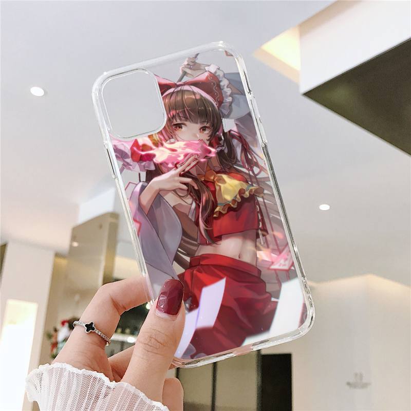 Чехол для телефона Touhou Project Hakurei Reimu для iPhone 11 12 Mini 13 14 Pro XS Max X 8 7 6s Plus 5 SE XR с прозрачным корпусом