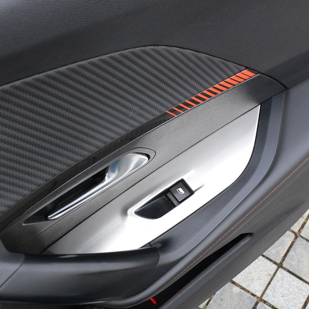 4 шт. Накладка на панель управления стеклоподъемниками и блокировкой дверей на подлокотнике для Peugeot 2008 2020 - 2022 LHD Декоративная накладка Аксессуары LHD