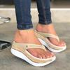Women Summer Rhinestone Sandals Slippers Female Platform Open Toes Sexy Wedge Flip Flops Buckle Strap Flat Square Heel Slides