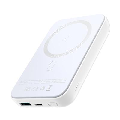 Мини-пауэрбанк 10000 мАч Магнитный с QC PD USB Type-C Зарядное устройство Белый