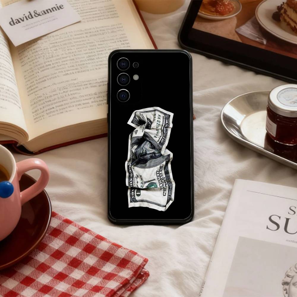 КРУТОЙ M-Money 100 долларов Чехол для телефона Samsung S 25,24,23,22,30,21,10,9,Ultra,Plus,Lite,FE,4,5 G Мягкий Черный Чехол