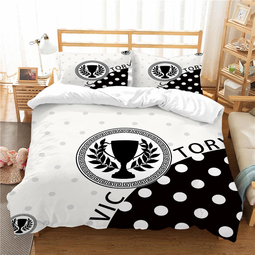 3D Digital Printing Luxury Quilt Cover Pillowcase Single Double Bed Household Textile Microfiber Soft Bedding Set 2/3 Pieces Gift