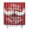 Christmas Shower Curtain Floor Mat Combination Four-Piece Set Bathroom Toilet Carpet Shower Room Mat Foot Mat