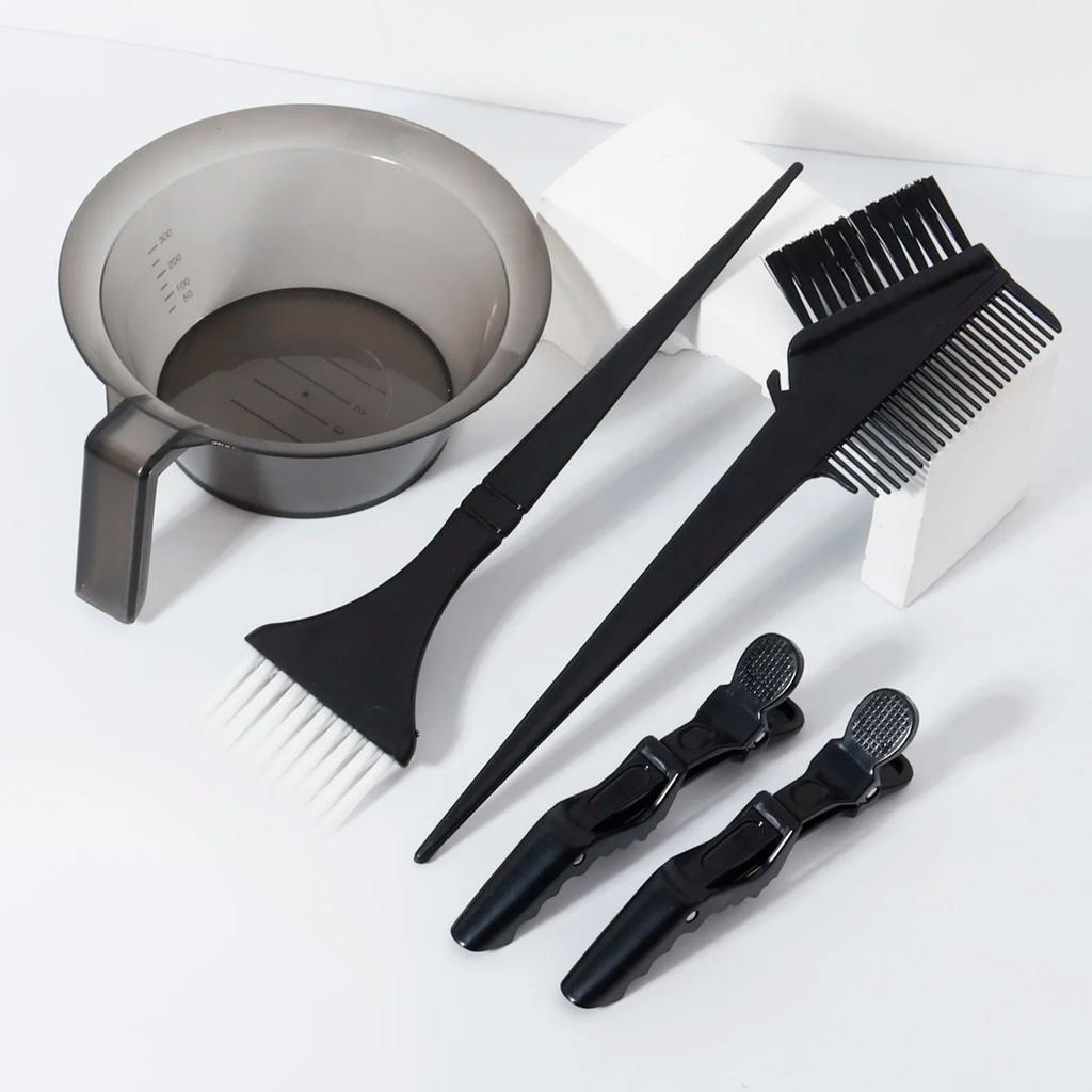 5 шт. профессиональных салонных наборов для окрашивания волос, кисти для окрашивания волос, миски для окрашивания волос, зажимы для волос, Специально для париков из натуральных волос