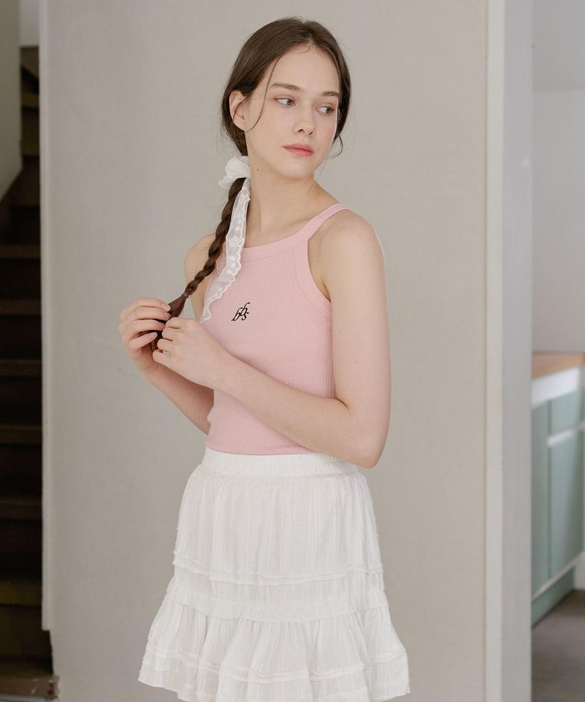 BIBYSEOB Halterneck Top Baby Pink [T42]