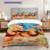 Vibrant Pink Fashion Art Bedding (1 * duvet cover + 2 * pillowcase, without core) 2D Flat Soft and comfortable Bedding set Christmas birthday gift