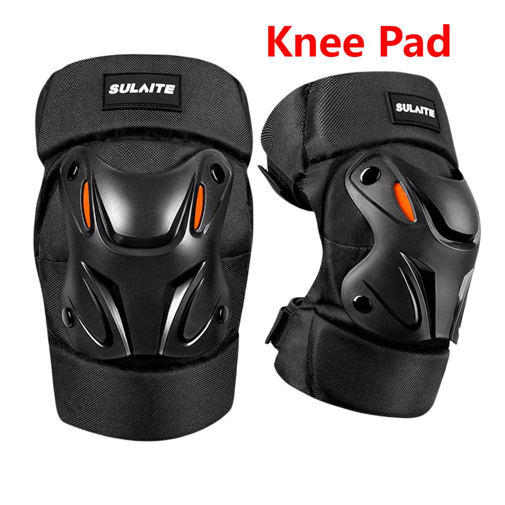 1Pair Motocross Knee/Elbow Pads Adjustable Motorcycle Protection Knee Shockproof Off-Road Knee Protector for MTB Riding Off-Road