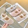 Girls Mesh Sandals Breathable Trendy Kids Flat Shoes Soild Color Versatile 2025 Brand New Children Princess Shoes Round Toes