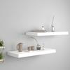 VidaXL Floating Wall Shelves 2 Pcs White 60x23.5x3.8 Cm MDF