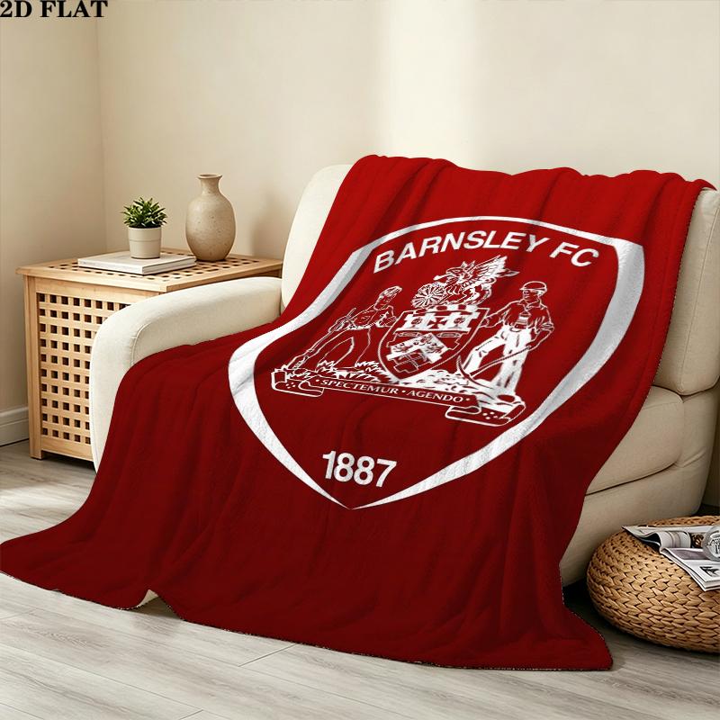 Barnsley Fc Print Flannel Blanket, High quality Comfortable for All Seasons, Home Decor, Warmth and Comfort, Perfect for Christmas Gifts