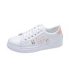 Shoes  Women Running Spring Autumn Fashion White Breathable Embroidered Flower Lace-Up Casual Sneakers Zapatos De Mujer