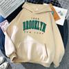 Brooklyn 2d Print Men/Women Cotton Hoodie Casual Oversized Pullover Popular Streetwear Fashion Sweatshirt Trend Couple Clothing