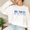 Эстетическая толстовка с круглым вырезом Be Nice Be Nice Высыпайтесь Рубашка с большим количеством воды Вдохновляющий свитер Футболки с цитатами