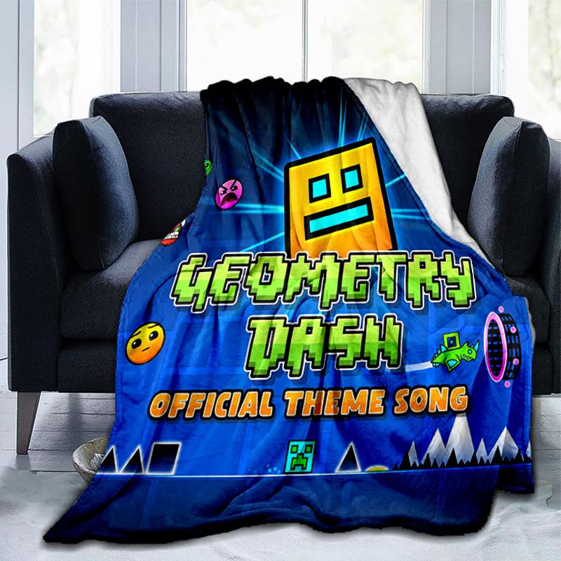 Geometry Dash: Dance To The Beat Blanket Suitable for Sofas, Beds, Offices, And Camping - Perfect Gift for Halloween Christmas