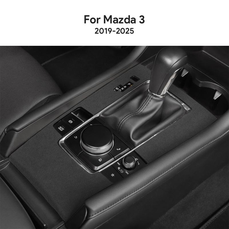 Top Suede Trim LHD RHD Sticker For Mazda 3 Axela 2024 2025 Car Central Console Gear Shift Panel