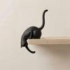 Adhesive Wall Hooks Cat Tail Hooks Shelf Edge Design Hanging Holder Fashion Animal Shape Hooks