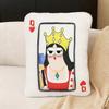 Square Shape Stuffed Cushion Doll 3D Big Eyes Sofa Throw Pillow Decorative Cushion  Game Night