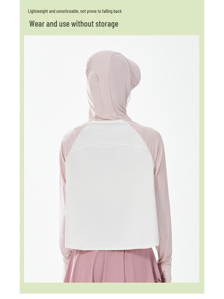 Женское пончо с защитой от солнца UPF 50+ - Дышащее, Черный козырек для защиты от УФ-лучей