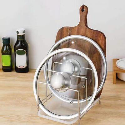 Держатель крышки кастрюли из нержавеющей стали, современная сверхмощная стоячая многофункциональная разделочная доска на столешнице, тарелка