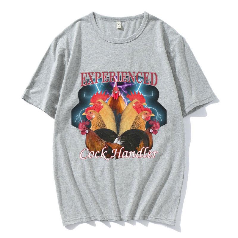 Забавная профессиональная футболка с рисунком курицы и петуха, мужские повседневные хлопковые футболки большого размера в стиле Харадзюку, уличная одежда