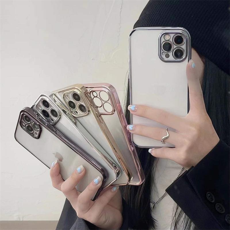 Xingyao гальванический однотонный чехол для iphone17 подходит для чехла мобильного телефона Apple 15Promax 14Pro противоударный акриловый жесткий.