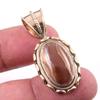 Натуральный медовый родохрозит, драгоценный камень, 925 стерлинговое серебро, двухцветный кулон 1,50" j9i43