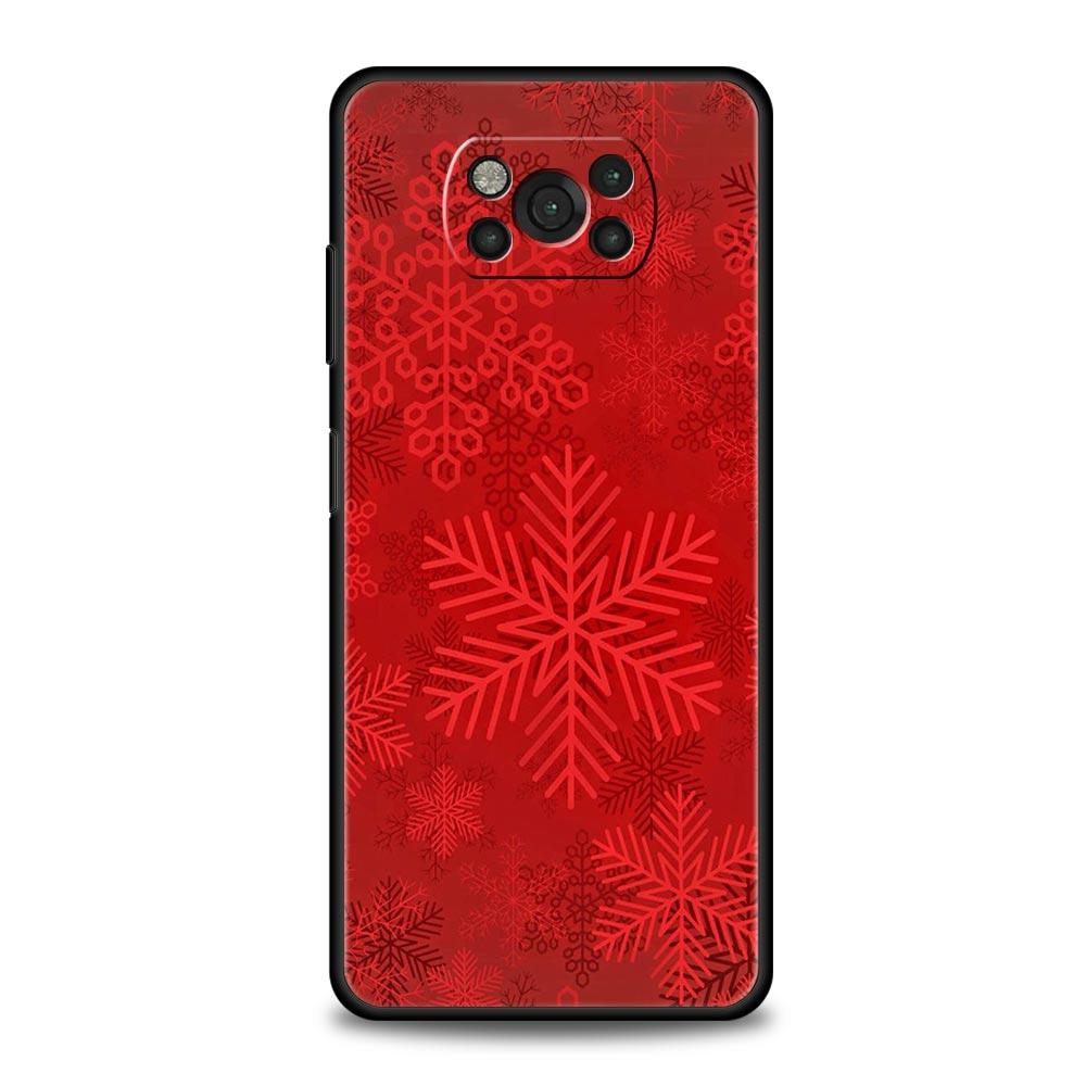 Phone Case For Xiaomi Poco X6 X5 X4 Pro 5G X3 NFC F5 F4 M5 M4 M3 F3 GT C51 C50 C55 Soft Black Cover Christmas Graphic Printed