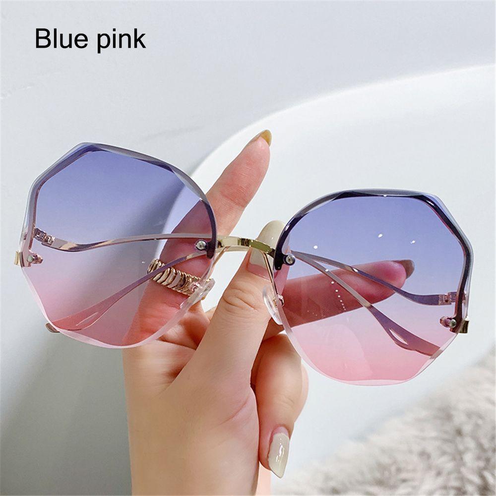 UV Protection Lightweight Comfortable Durable High Quality Stylish Retro Alloy Metal No Rim Lenses Sun Glasses