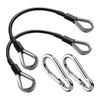 2pcs/set Fitness Pulley Cable Extension  With Carabiner Gym Extension Rope Pulley System Workout Pull Down Cable Attachments