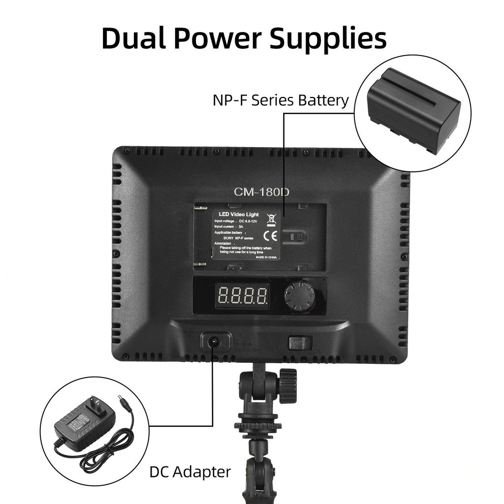 Мини-лампа для фотосъемки 12 Вт, светодиодная лампа с регулируемой яркостью, портативная лампа для видеоблога, 1120 светодиодных бусин, серия NP-F, аккумулятор