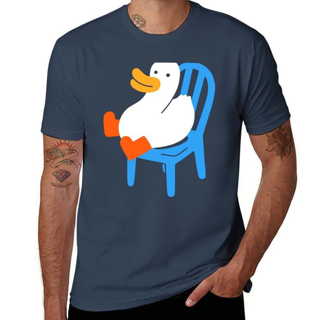 Duck Sitting In A Chair Tshirt Plus Size All Match Tee Shirt Tshirt