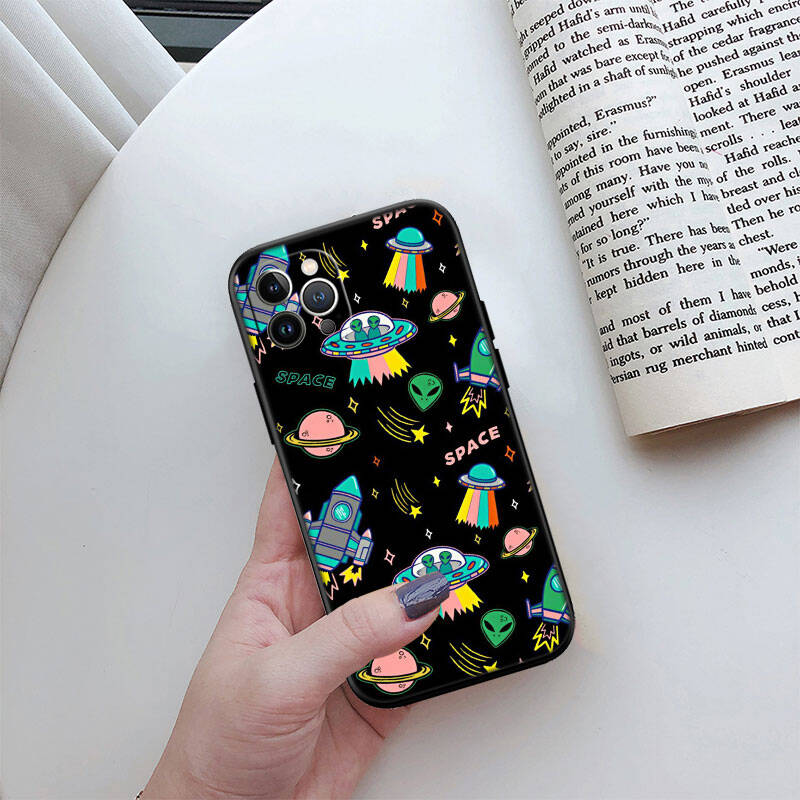 MH140 Чехол для телефона с изображением инопланетного НЛО для iPhone 7 8 11 12 13 14 15 16 17 16E XS Pro Max XR X SE Air