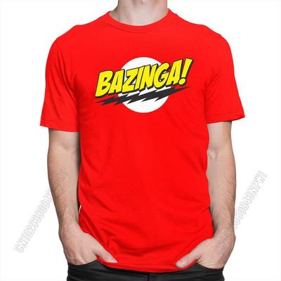 Футболка Bazinga The Big Bang Theory для мужчин, 100% хлопок, красивая футболка Sheldon Cooper