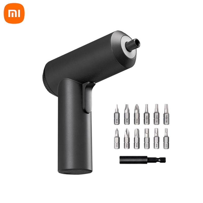 Xiaomi Mijia Cordless Rechargeable Electric Screwdriver Multi-size 3.6V 2000mAh Li-ion 5N.m With 12Pcs S2 Screw Bits For Home