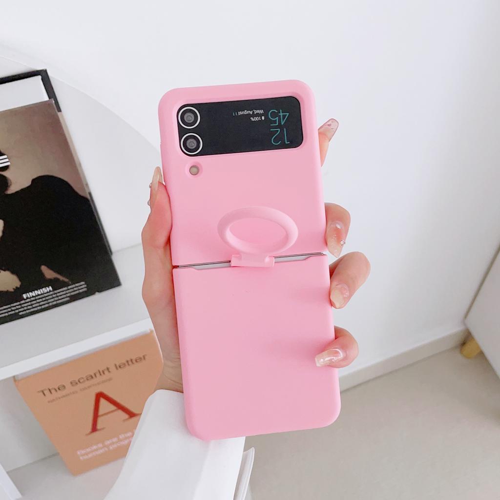 Чехол-держатель из жидкого силикона для Samsung Galaxy Z Flip 3 4 5G Flip4 Flip3 Flip2 Flip1 Складной модный чехол с полной защитой