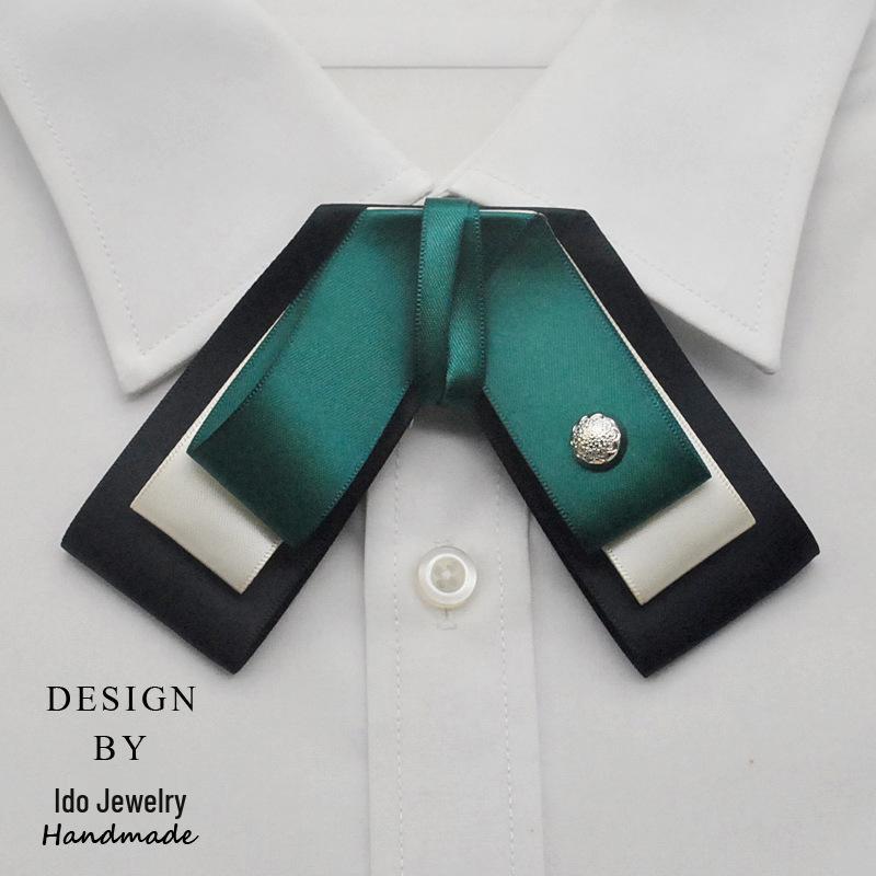 Professional Floral Bow Tie and Hair Net Set for Hotel and Healthcare Staff