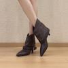 Fashion Temperament Pointed Belt Buckle Trouser Tube Boots Niche All-Match Fashion Short Boots
