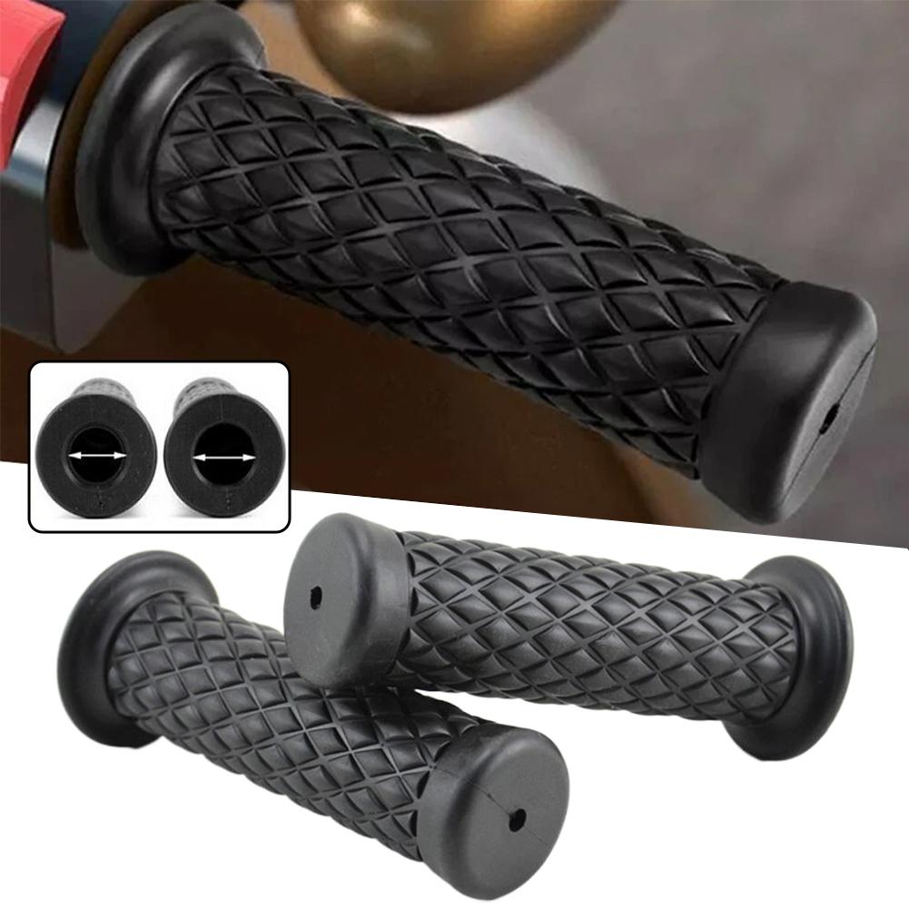 Classic Motorbike Handle Bar Vintage Rubber Moto Hand Grips For Yamaha Honda Suzuki Harley Cafe Racer Motorcycle Grip