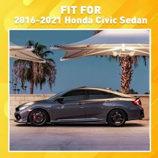 Chrome Overlay Blackout Delete For Matte Sedan Honda Civic Window 2016- Trim