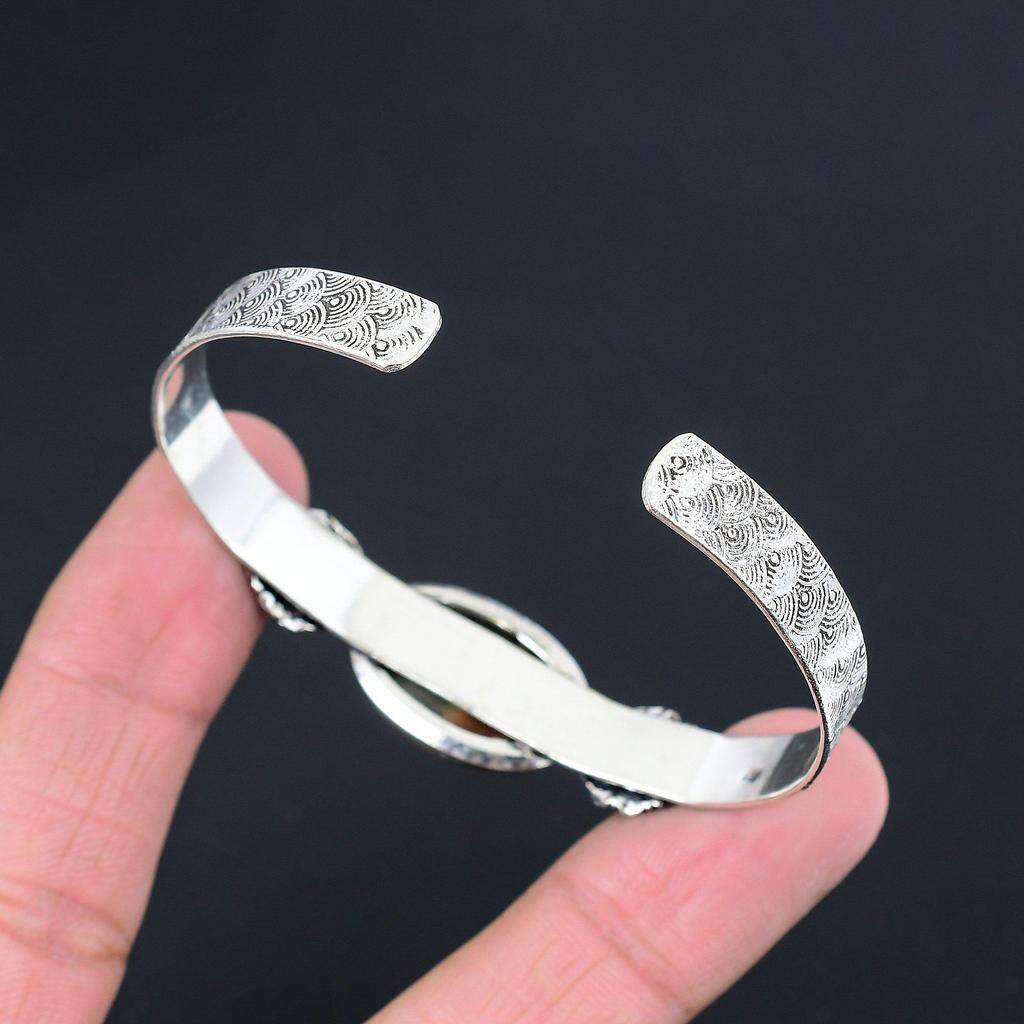 Распродажа ко Дню женщин Серебро 925 пробы Пейзажная яшма Камень День рождения Модный браслет Ювелирные изделия